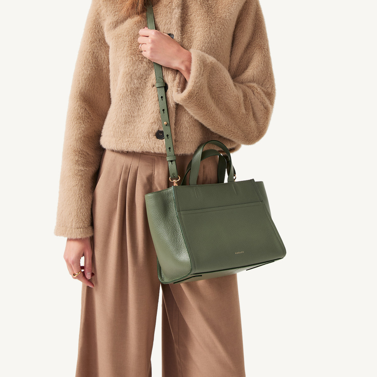 Oak Street Medium Ziptop Grab Dark Olive  - 110186