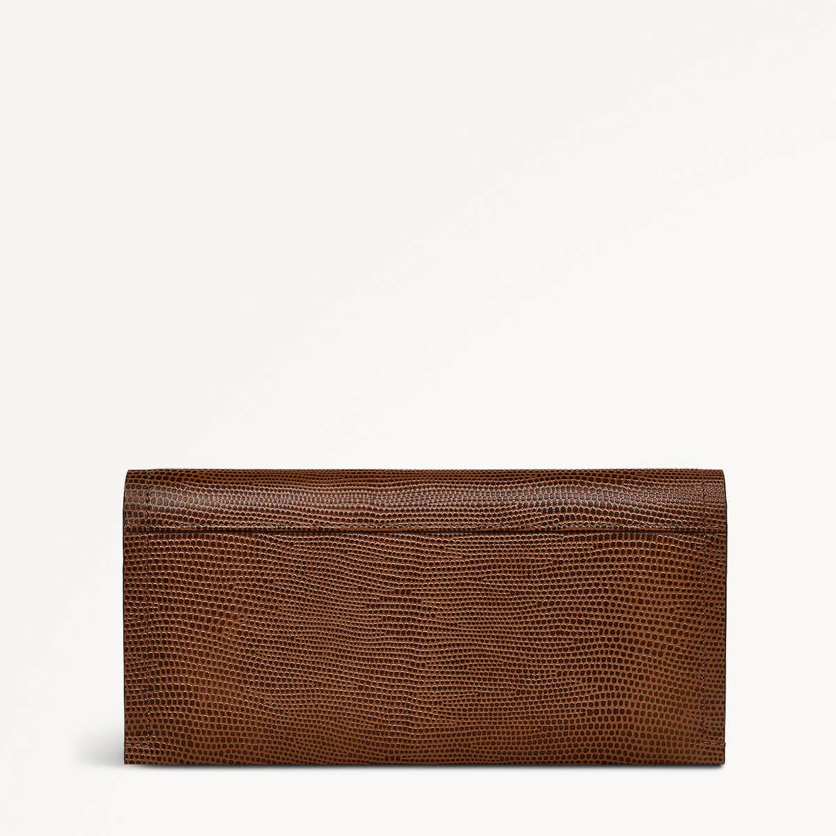 Oak Street Leather Large Flapover Wallet in Saddle - 110216