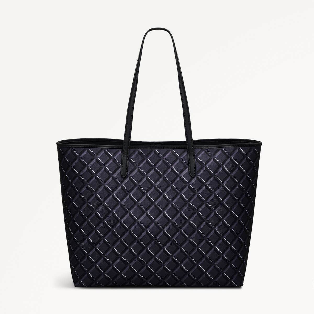 Southwell Gardens Fabric Open Top Tote Bag in Black - 110294