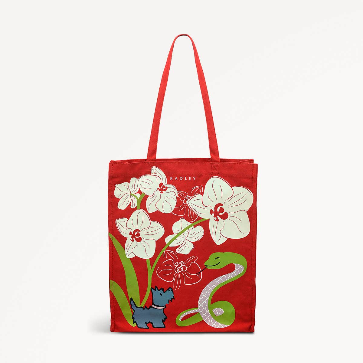 Lunar New Year SS25 Fabric Open Top Tote in Crimson - 110330