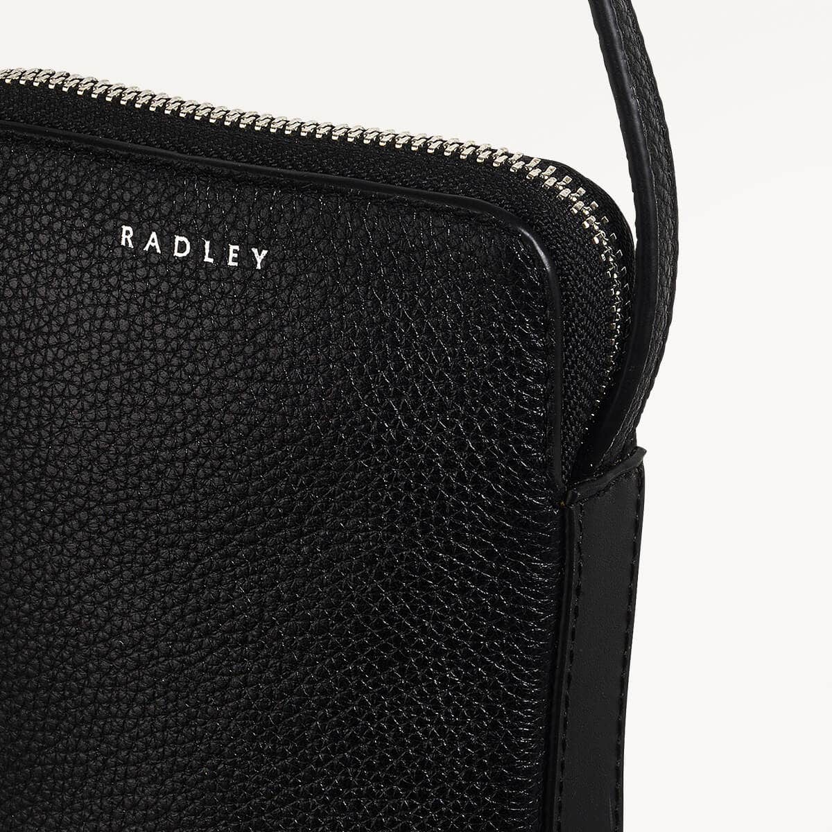 Bella Radley Leather Medium Phone Cross Body Bag in Black  - 110377