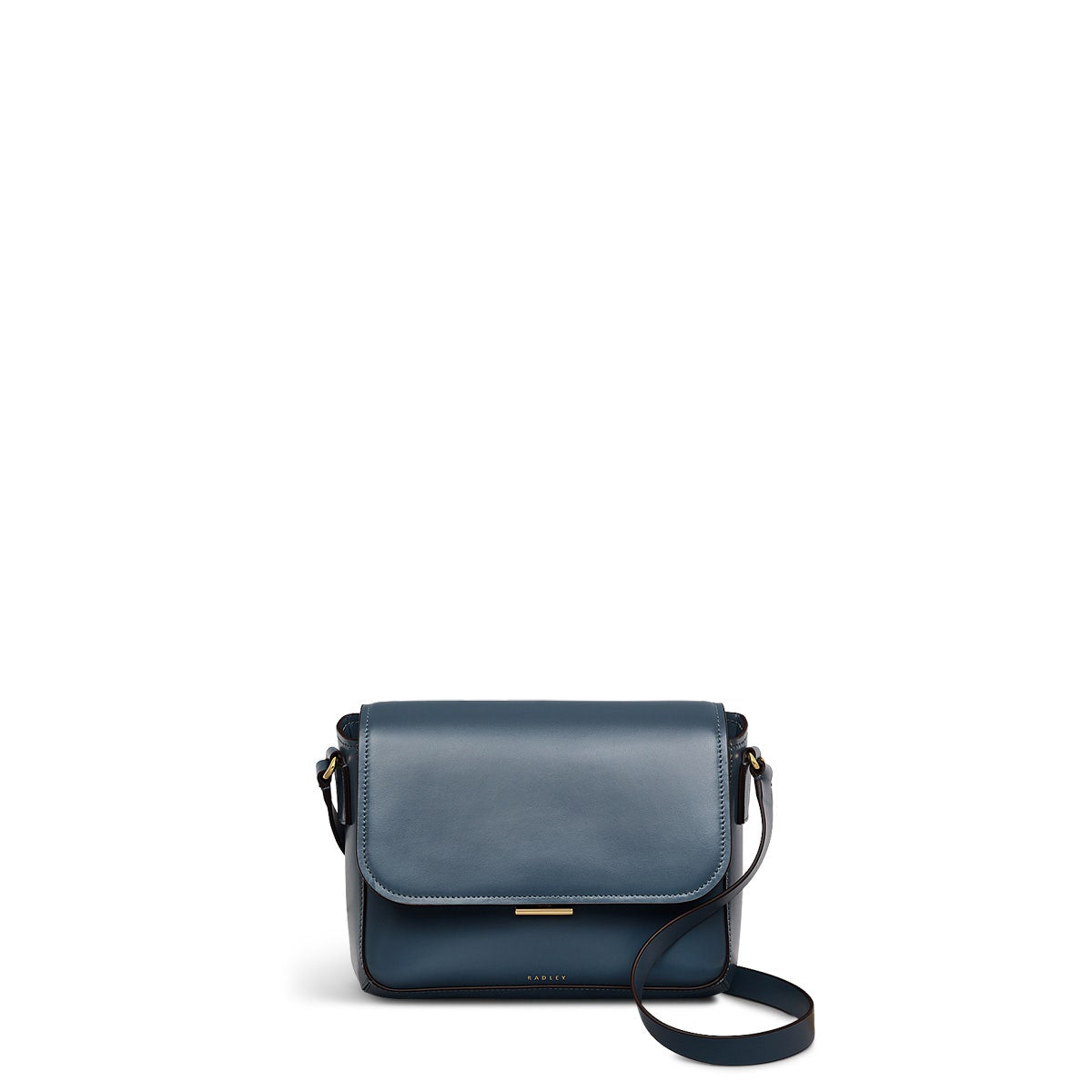 Mells Manor Leather Medium Flapover Crossbody Bag in Uniform - 110481