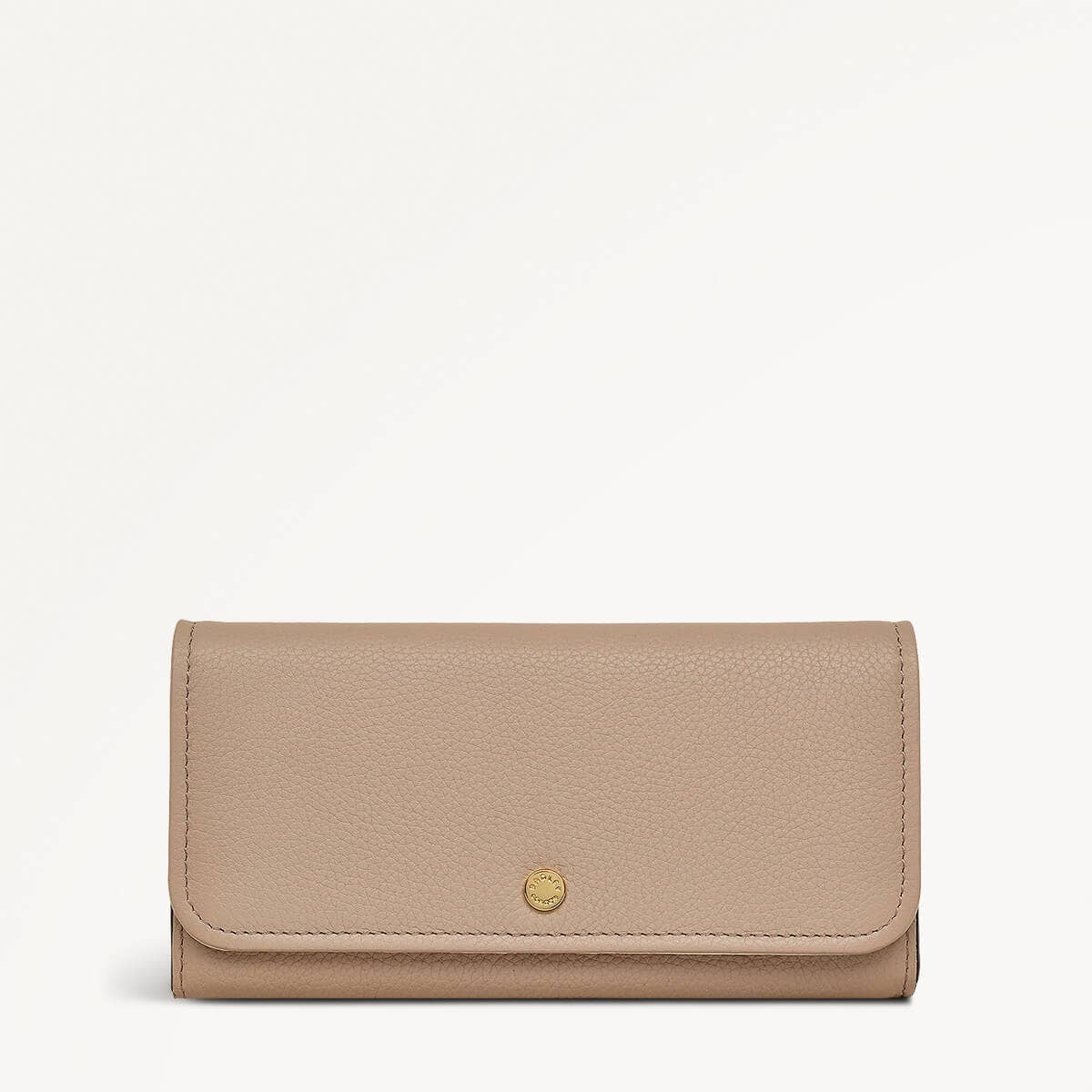 Selby Crescent Leather Large Flapover Wallet in Silt - 110559