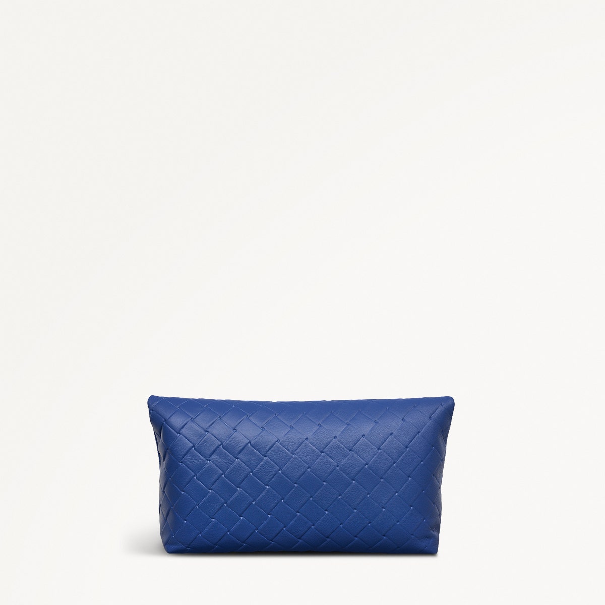 Weaver Lane Leather Medium Flapover Clutch Bag in Yves Blue - 110663