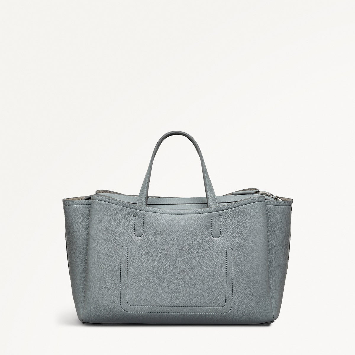 Bathurst Mews Leather Medium Ziptop Grab Bag in Artichoke - 110683