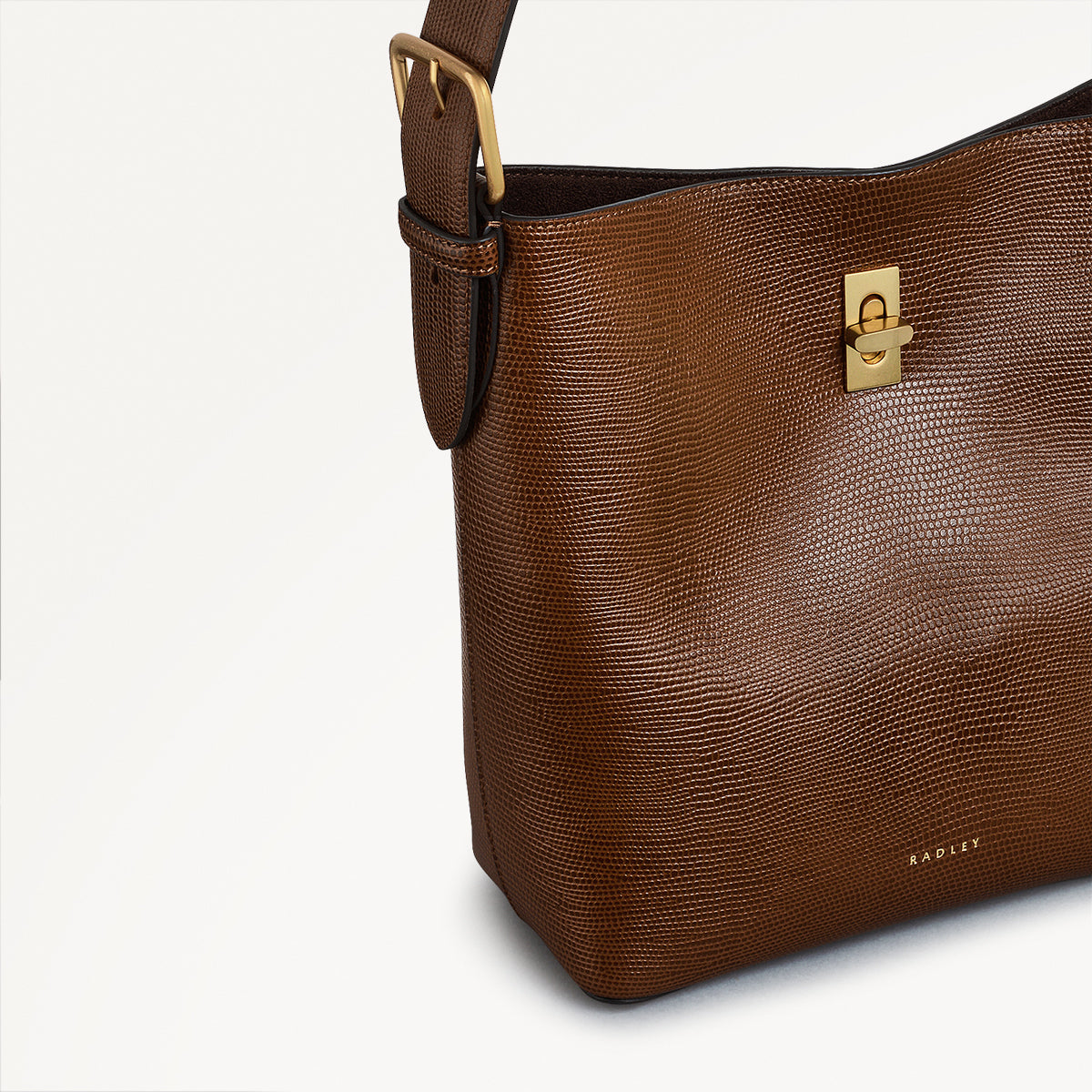 Threadneedle Street Leather Medium Open Top Crossbody Bag in Saddle - 110689