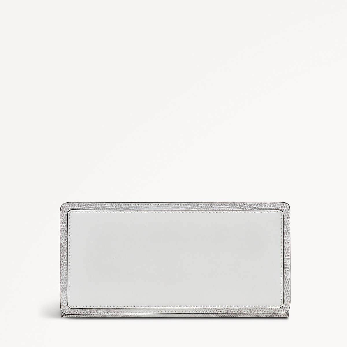 Coin Street Leather Large Bifold Wallet in Bright White - 110808