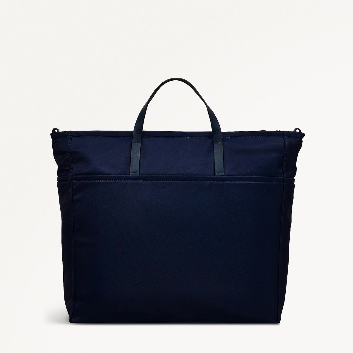 Park Crescent Fabric Large Ziptop Grab Bag in Ink - 111224