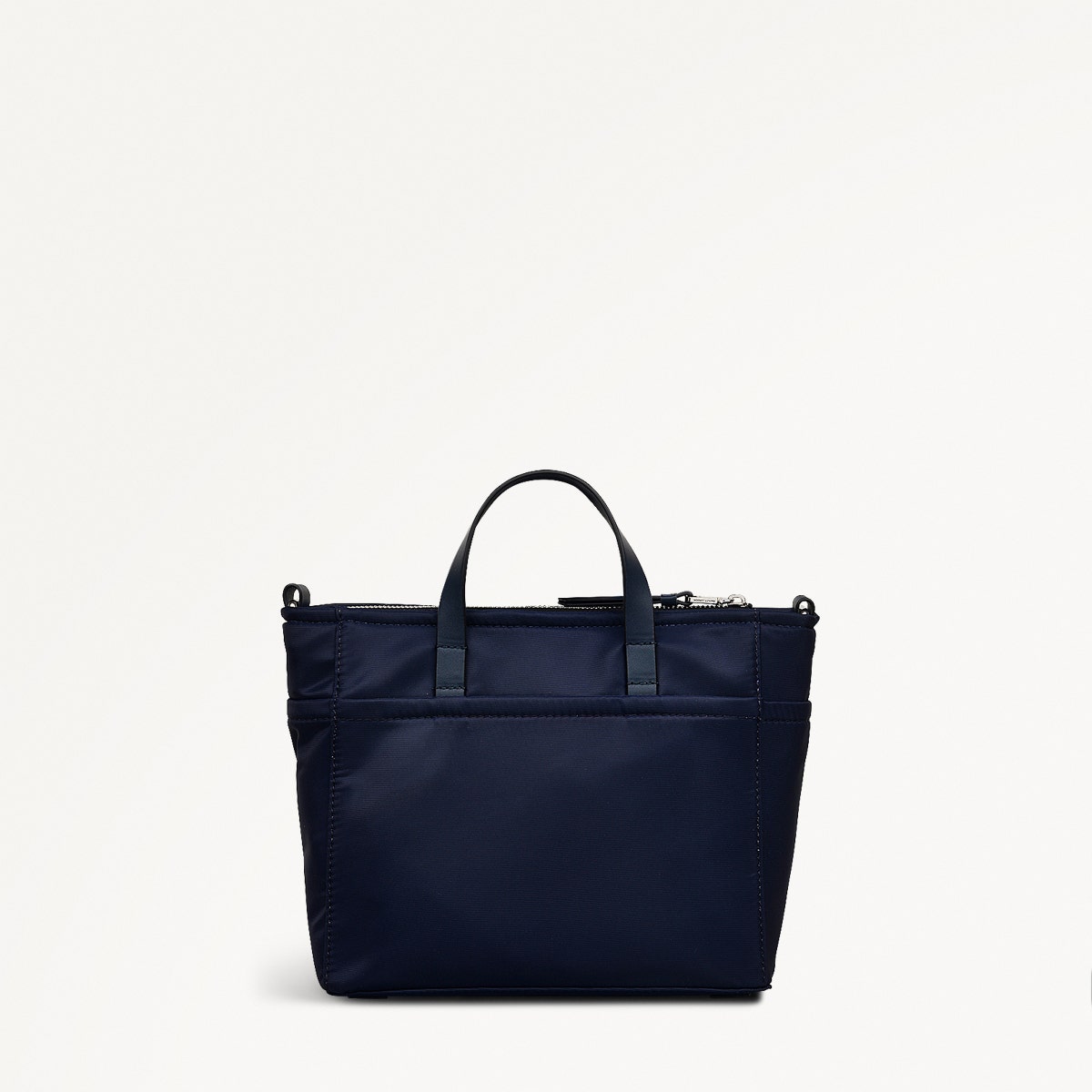 Park Crescent Fabric Small Ziptop Grab Bag in Ink - 111225