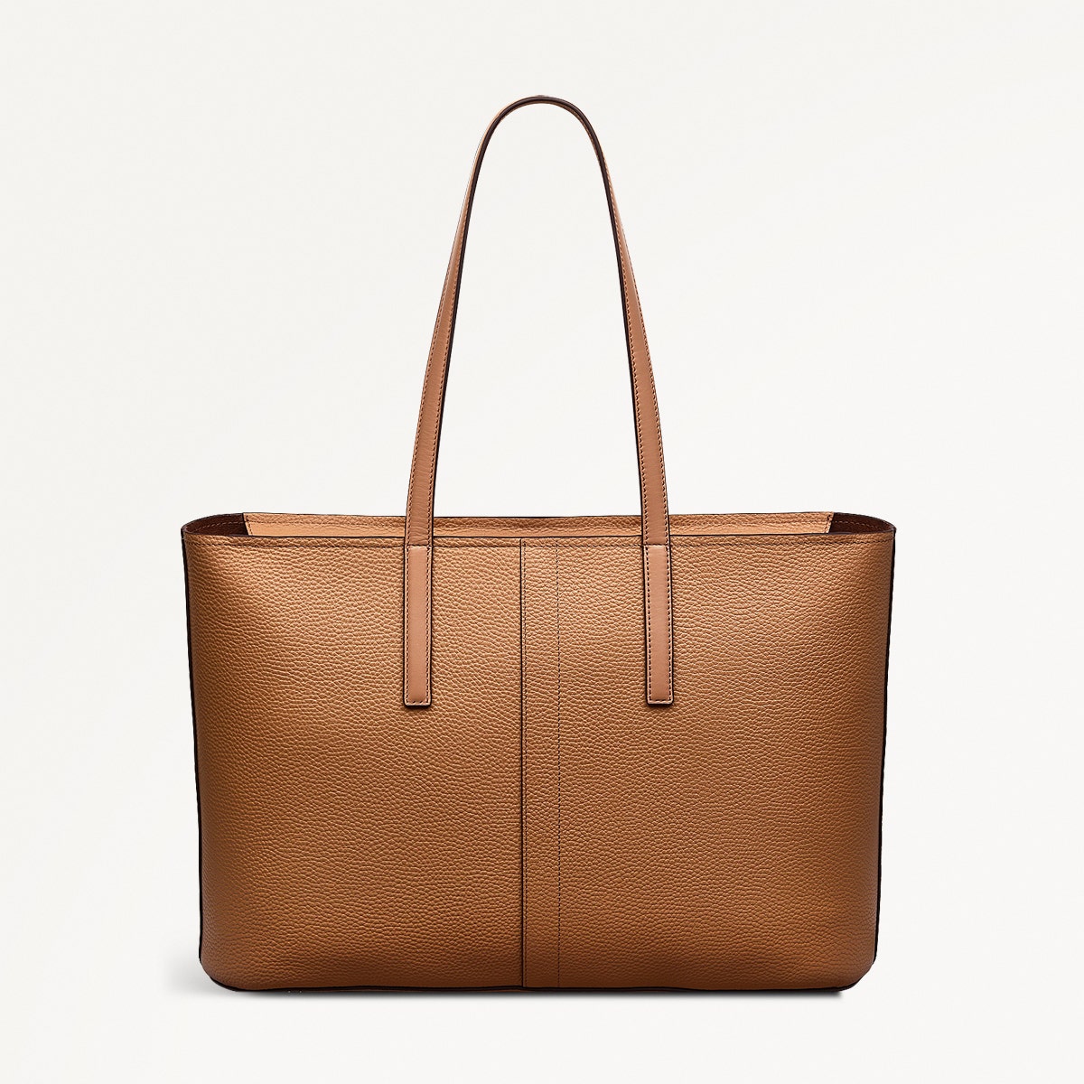 Newton Avenue Leather Large Ziptop Tote Bag in Chai - 111266