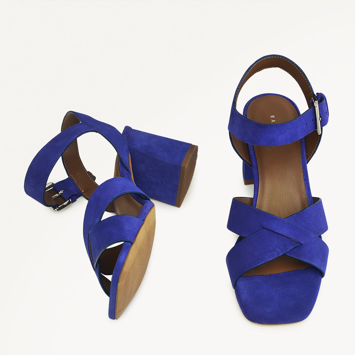 Portland Terrace Block Heel Sandal Royal Blue - 111305