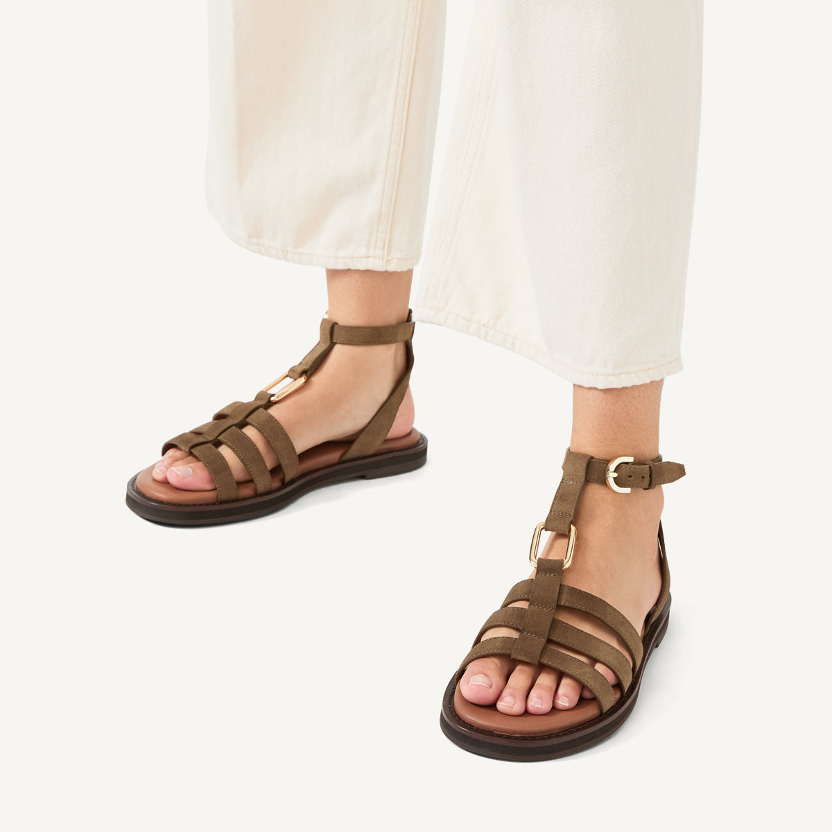 Fore Street Gladiator Sandal in Ivy - 111311