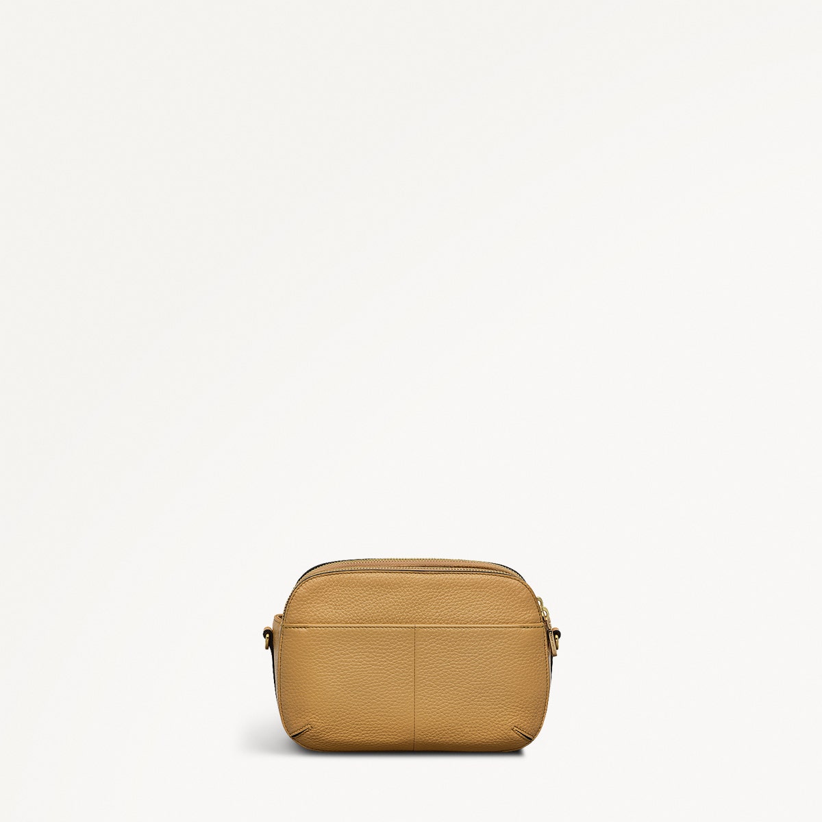 Dukes Place Leather Medium Ziptop Cross Body Bag in Pecan - 111380