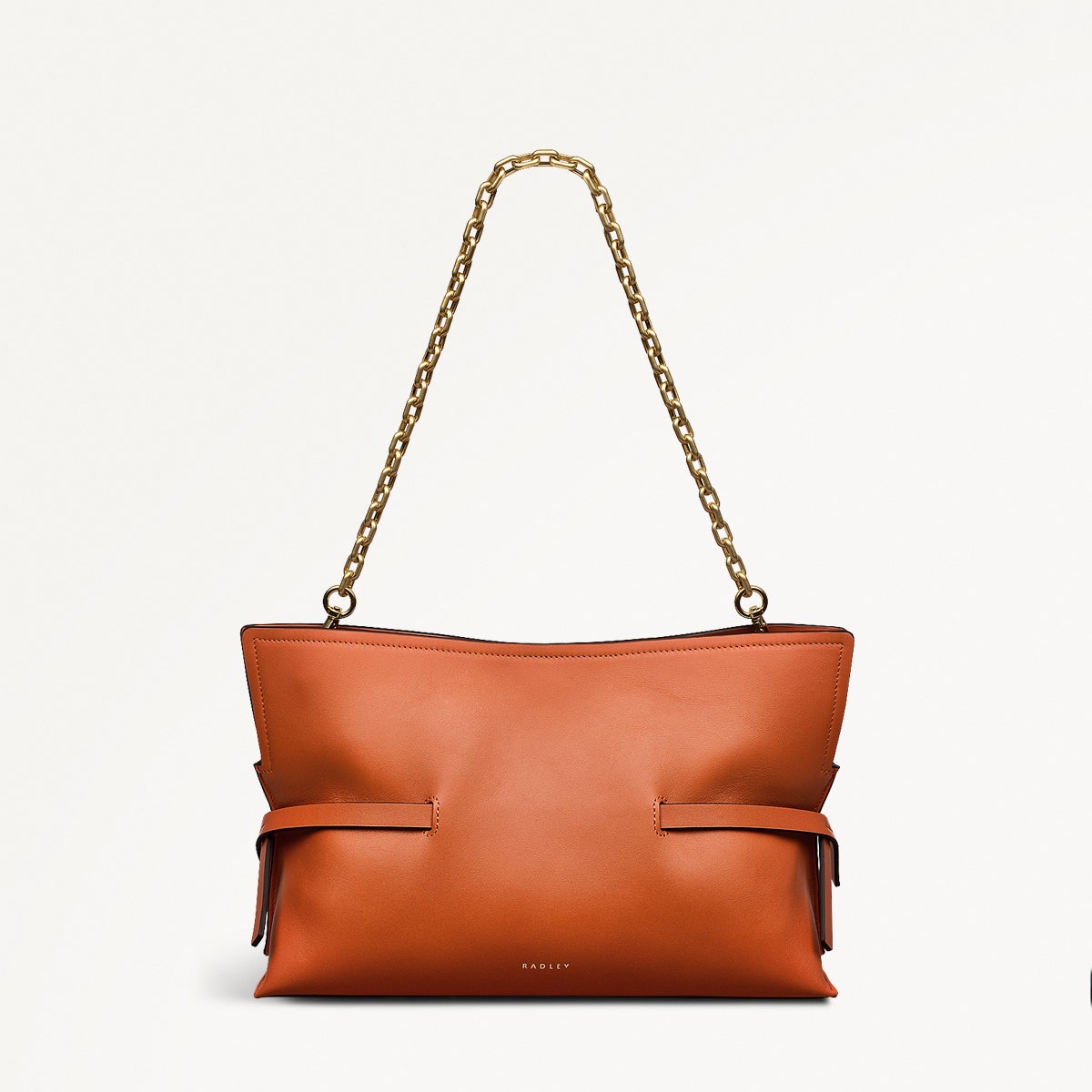 Orange Peel Medium Open Top Clutch Bag Fleet Street AW25