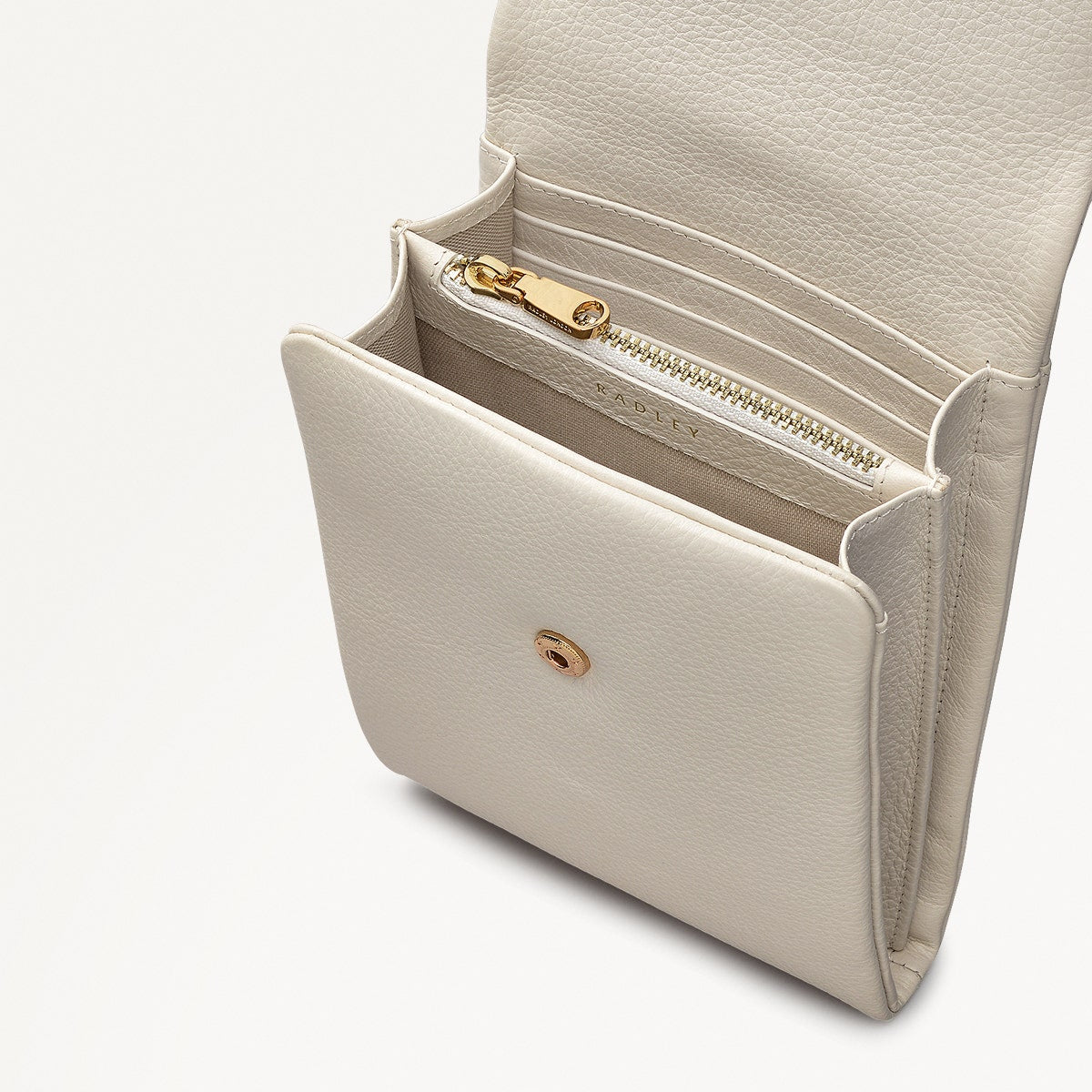 Mallow Street Leather Medium Phone Cross Body Bag in Chalk - 111477