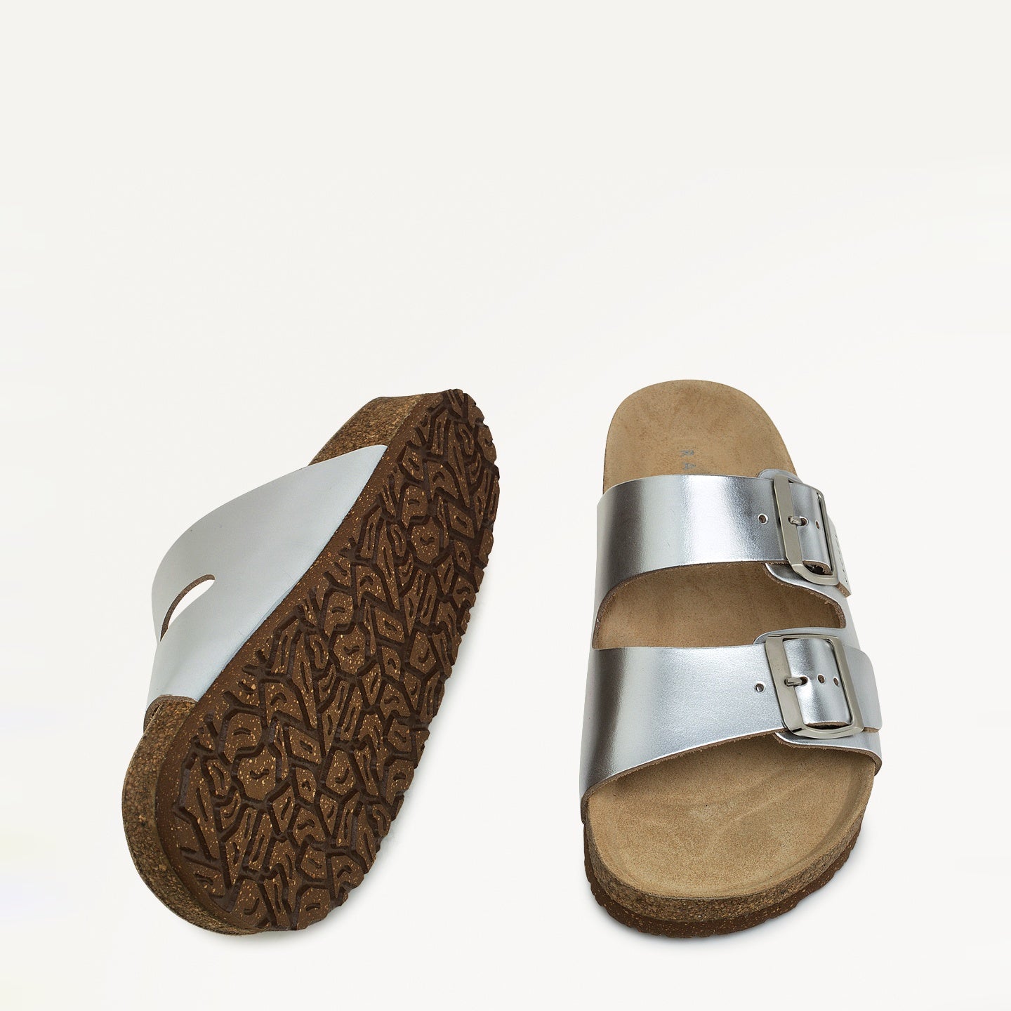 Wardour Street Buckle Footbed Silver - 111519