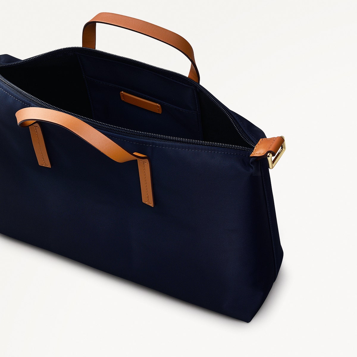 Windsor Lane Fabric Medium Ziptop Grab Bag in Ink - 111685