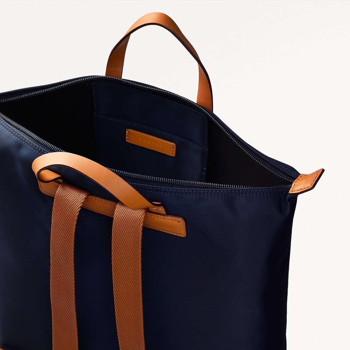 Windsor Lane Fabric Large Ziptop Backpack in Ink - 111686