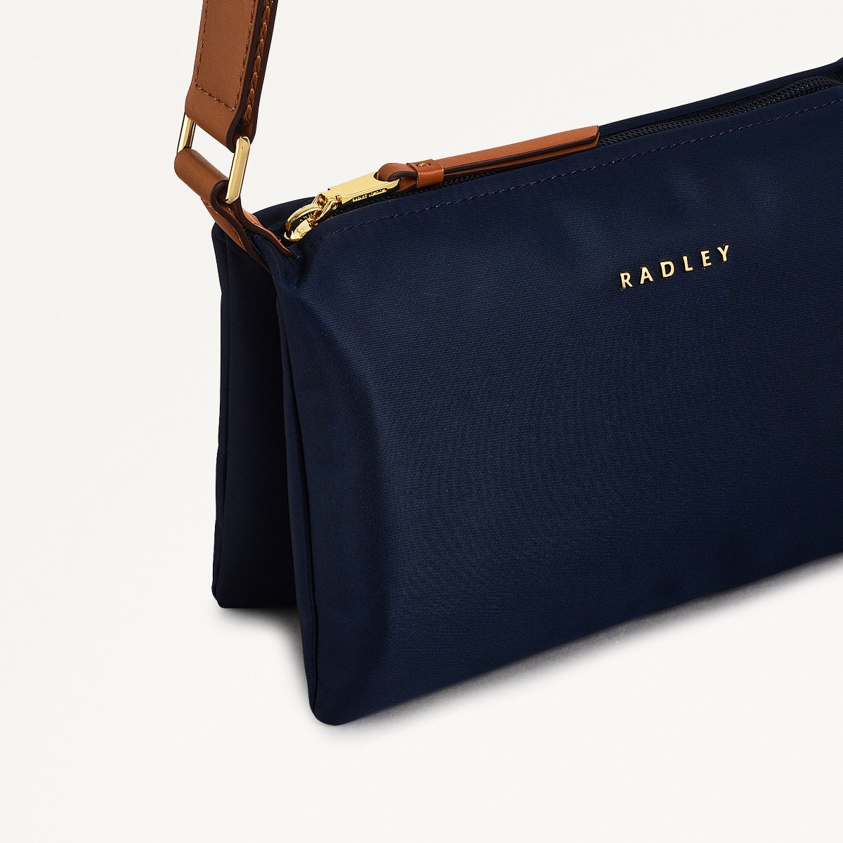 Windsor Lane Fabric Small Ziptop Cross Body Bag in Ink - 111687