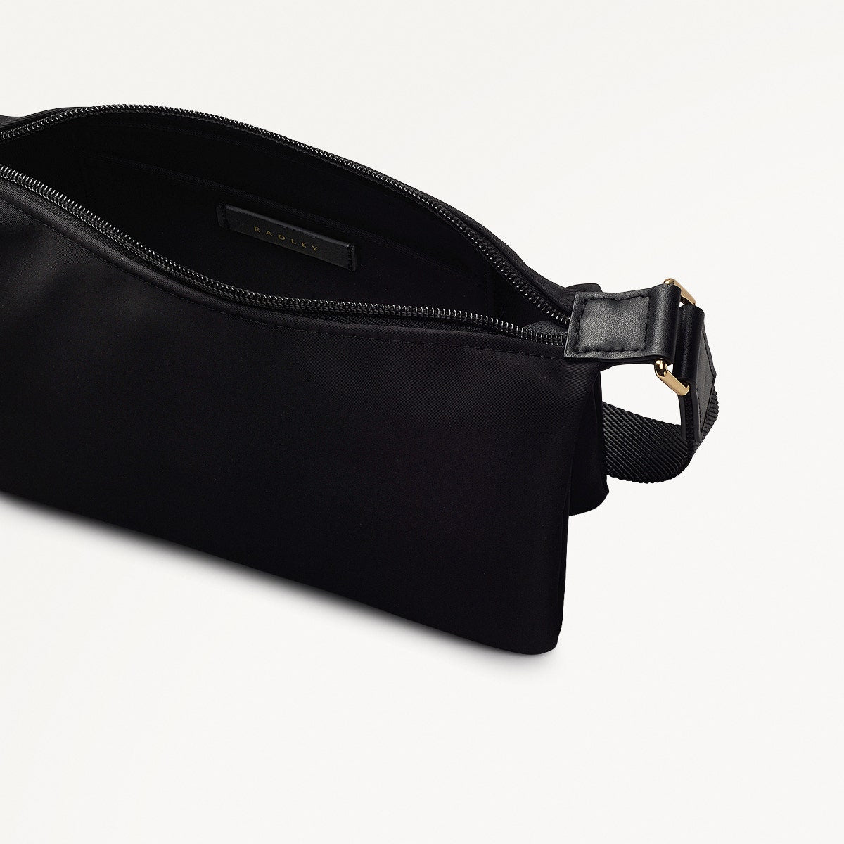 Windsor Lane Fabric Small Ziptop Cross Body Bag in Black - 111691