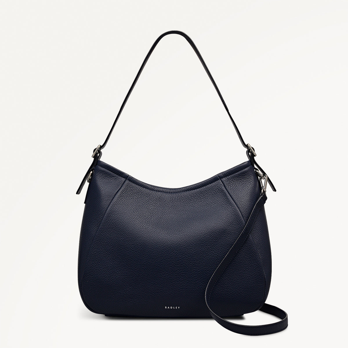 Eastney Street Leather Medium Ziptop Shoulder Bag in Ink - 111923