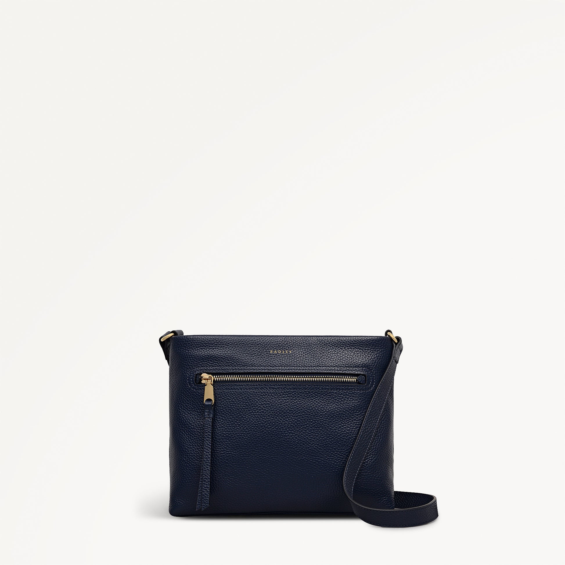 Pickwick Leather Small Ziptop Cross Body Bag in Ink - 111940