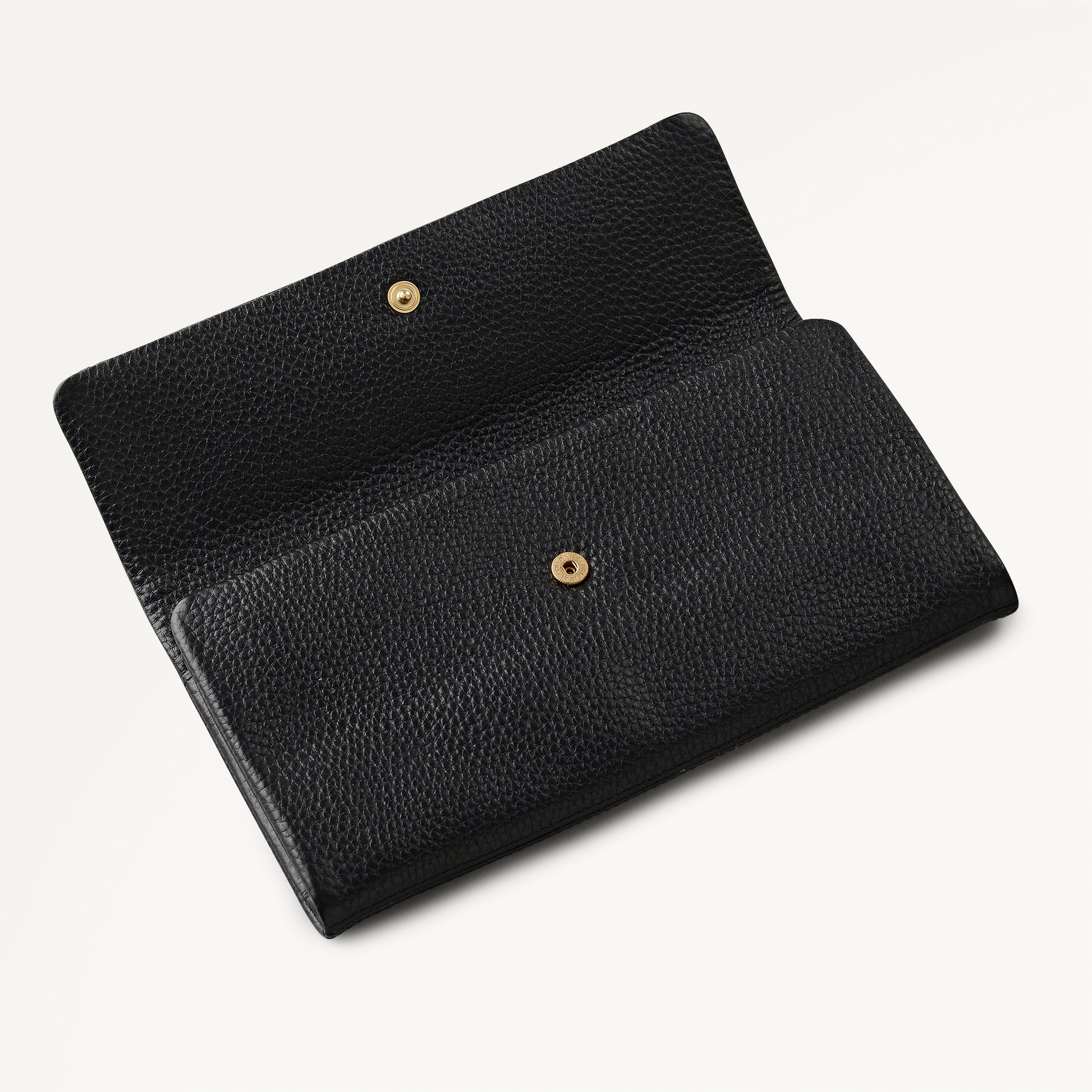Pickwick Leather Large Flapover Wallet in Black - 111973