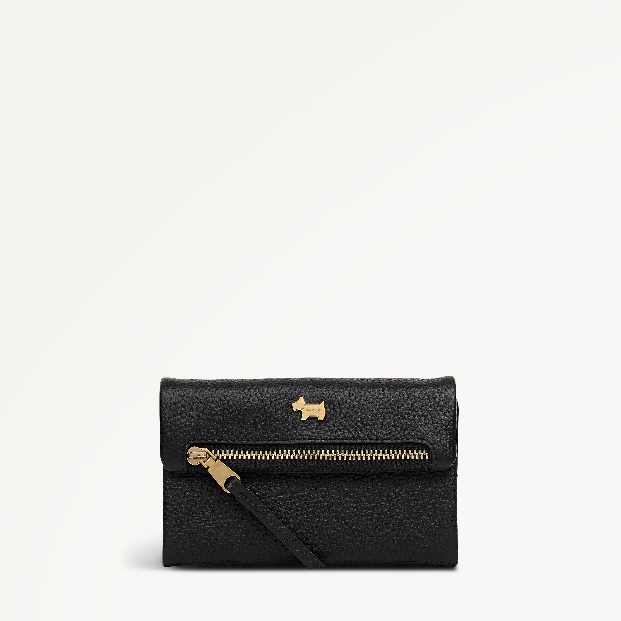Pickwick Leather Medium Flapover Wallet in Black - 111986
