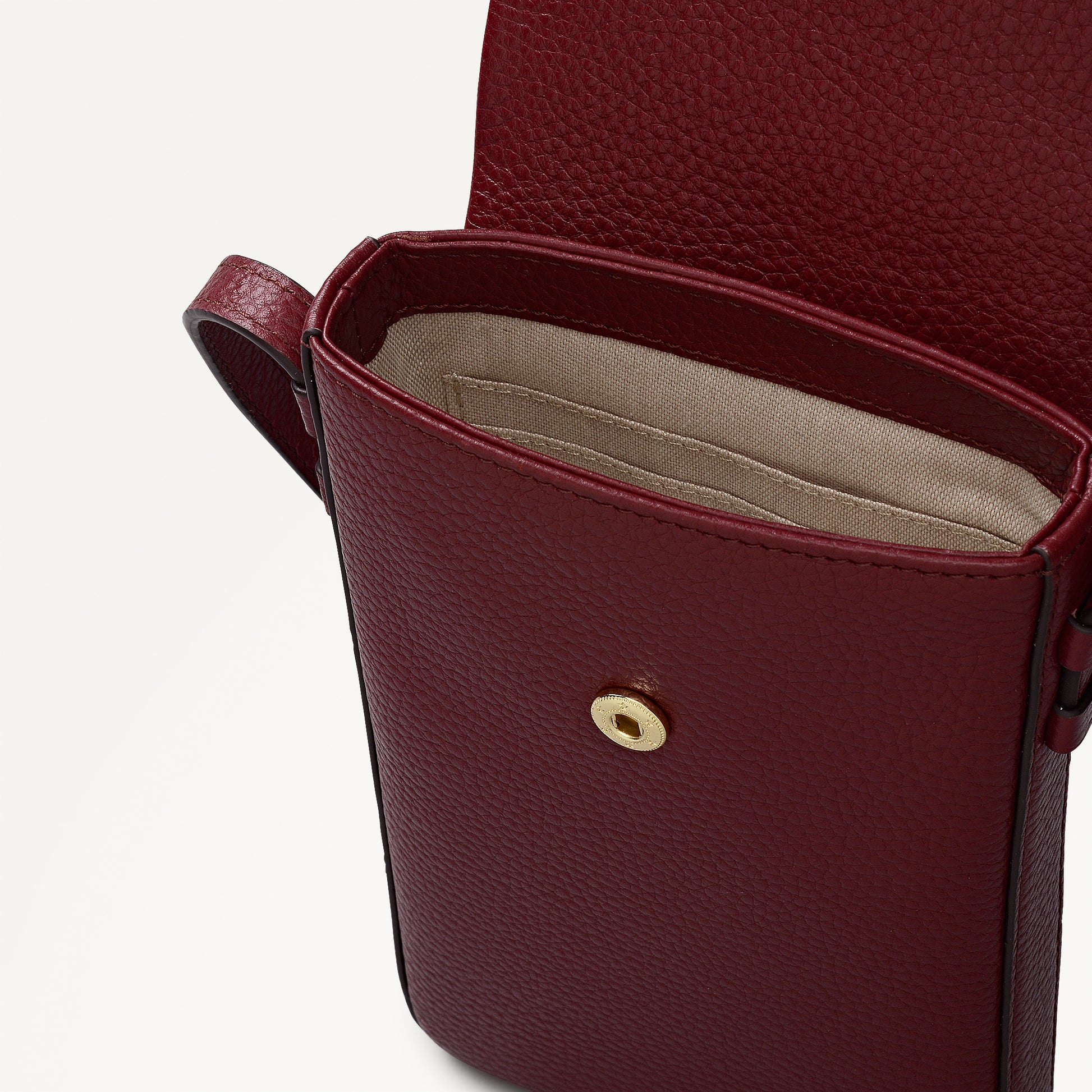 Pickwick Leather Medium Phone Cross Body Bag in Merlot - 111998