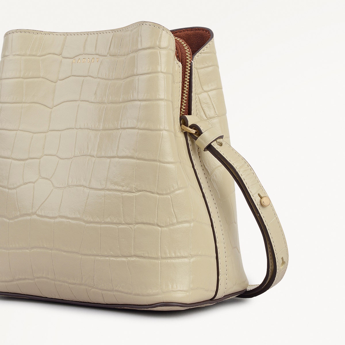 Dukes Place Leather Small Compartment Cross Body Bag in Snow - 112127