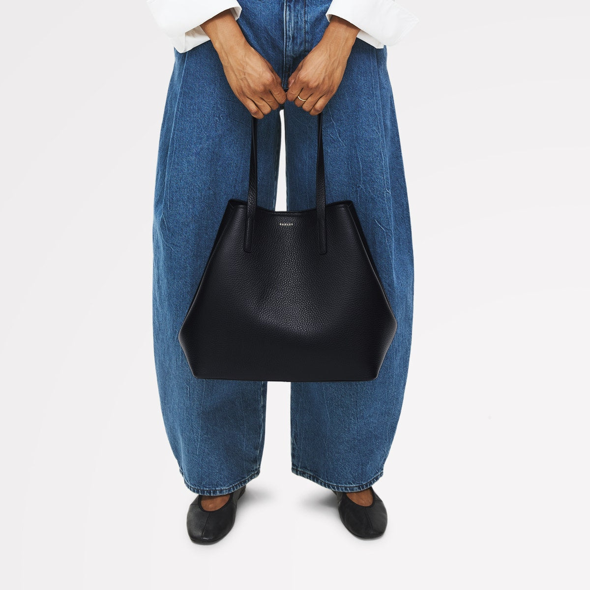 Dukes Place Large Open Top Tote Black - 112133