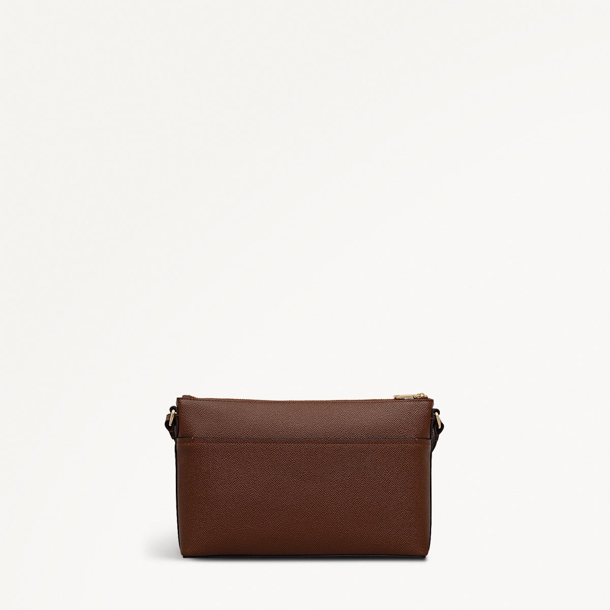 Pockets Leather Medium Ziptop Ew Cross Body Bag in Chocolate - 112141