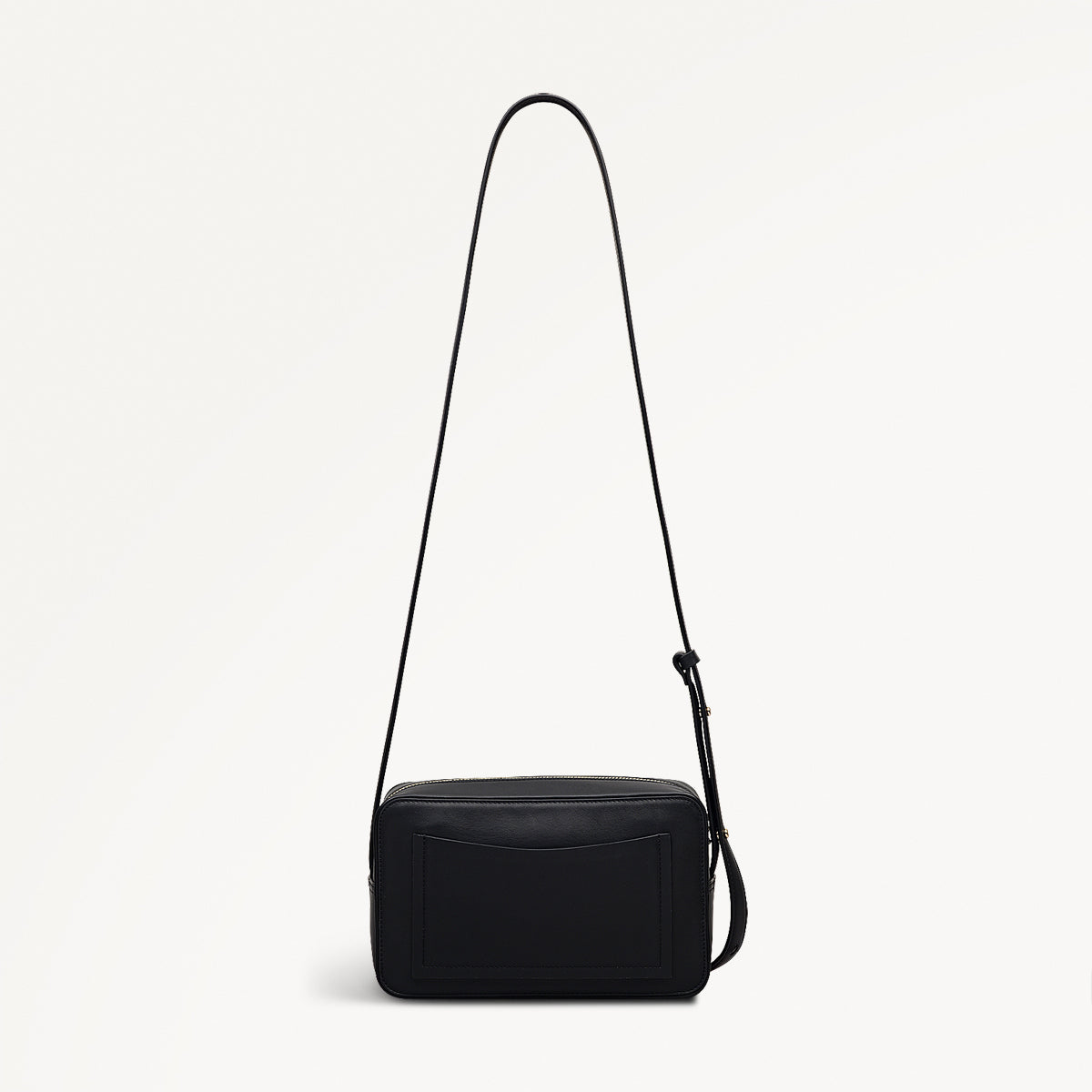 Duchess Close Leather Small Ziptop Cross Body Bag in Black - 112175