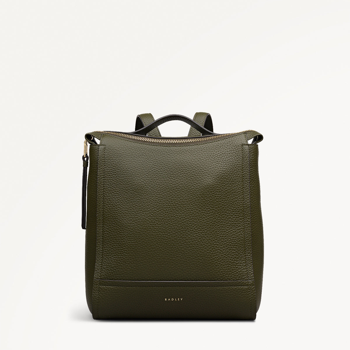 Oak Street Leather Small Ziptop Backpack in Pine Needle - 112245