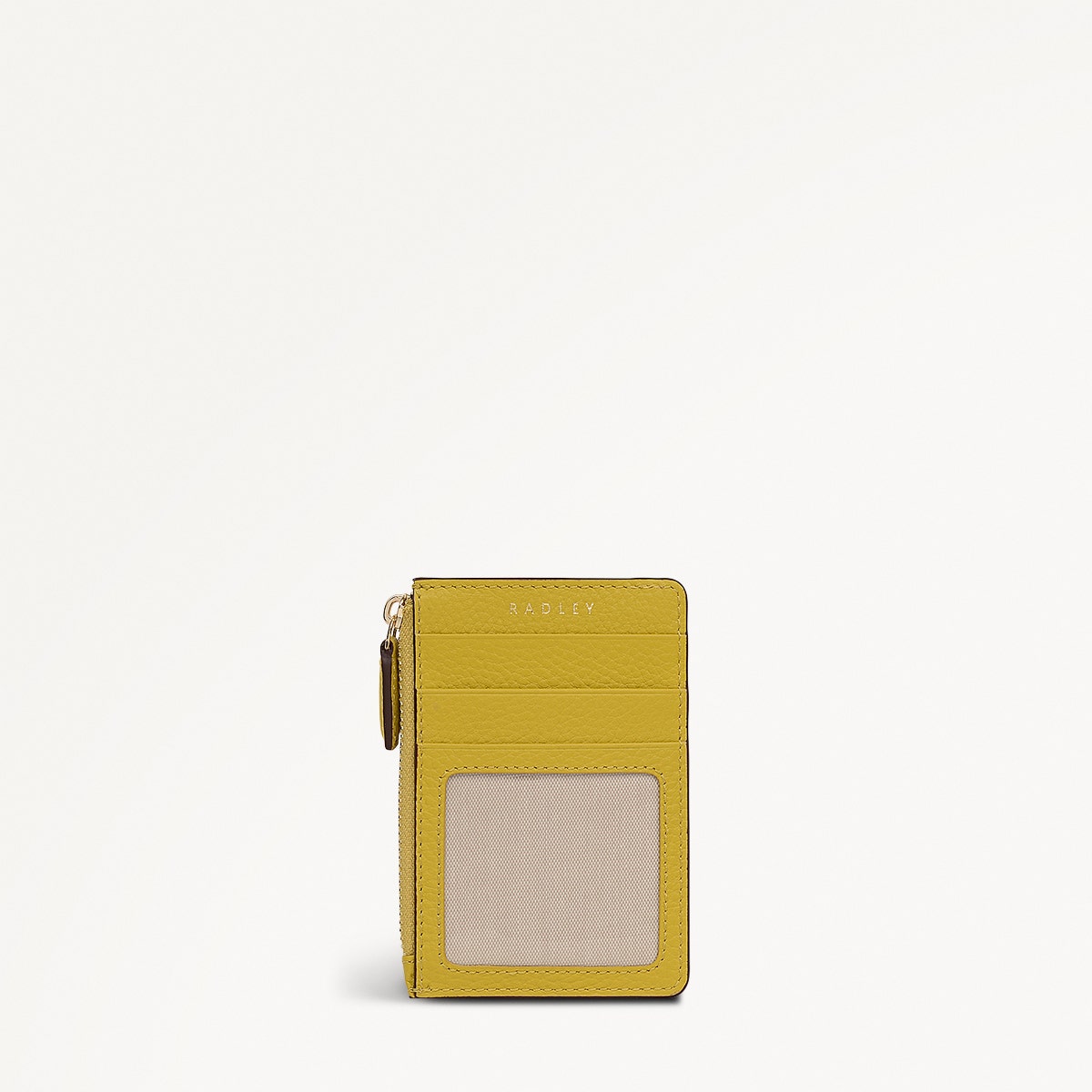 Floribunda Leather Small Ziptop Coin Purse in Ochre - 112449