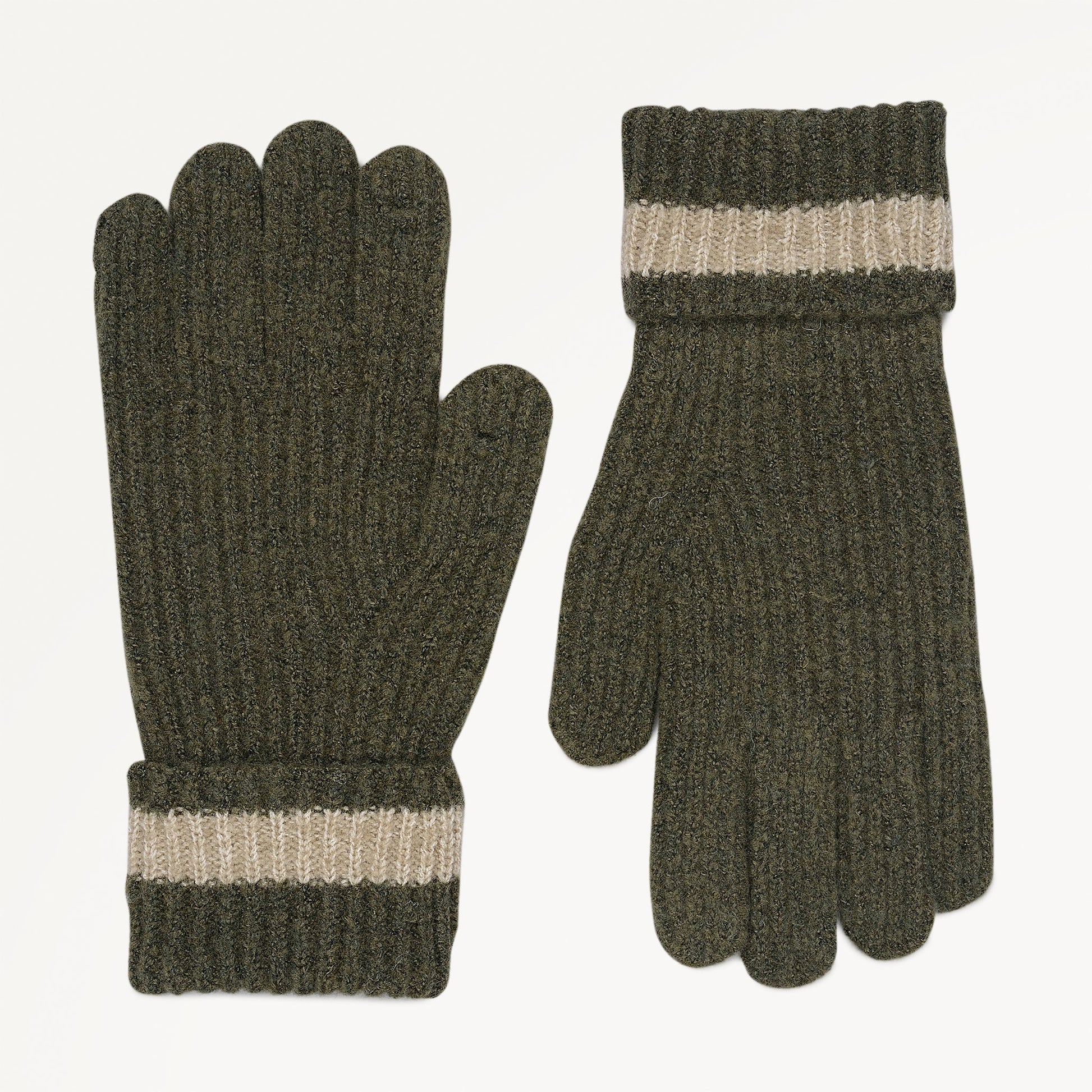 Knitters Lane Fabric Knitted Glove in Pine Needle - 112509