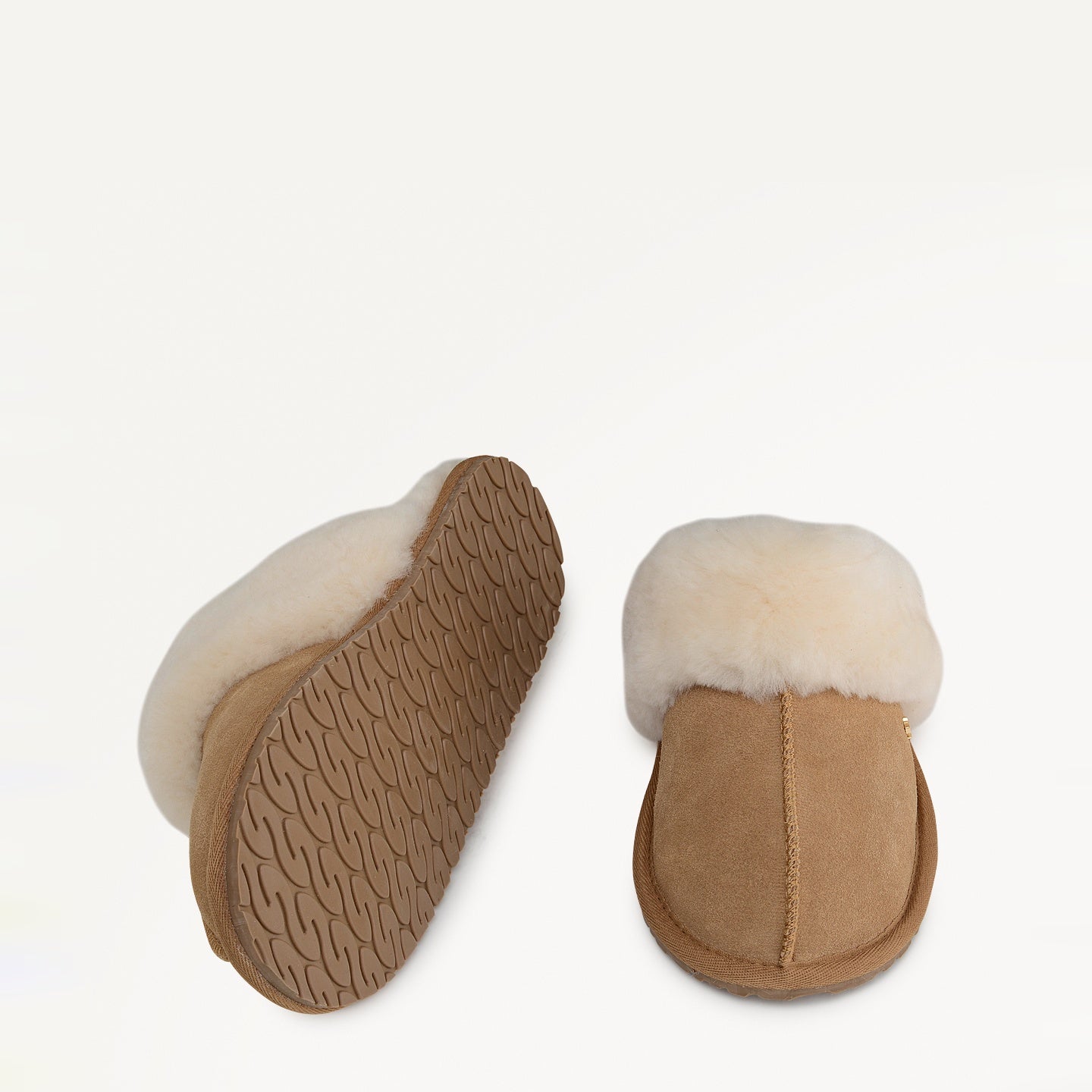 Chelsea Creek Seam Shearling Cuff Mule Tan - 112570