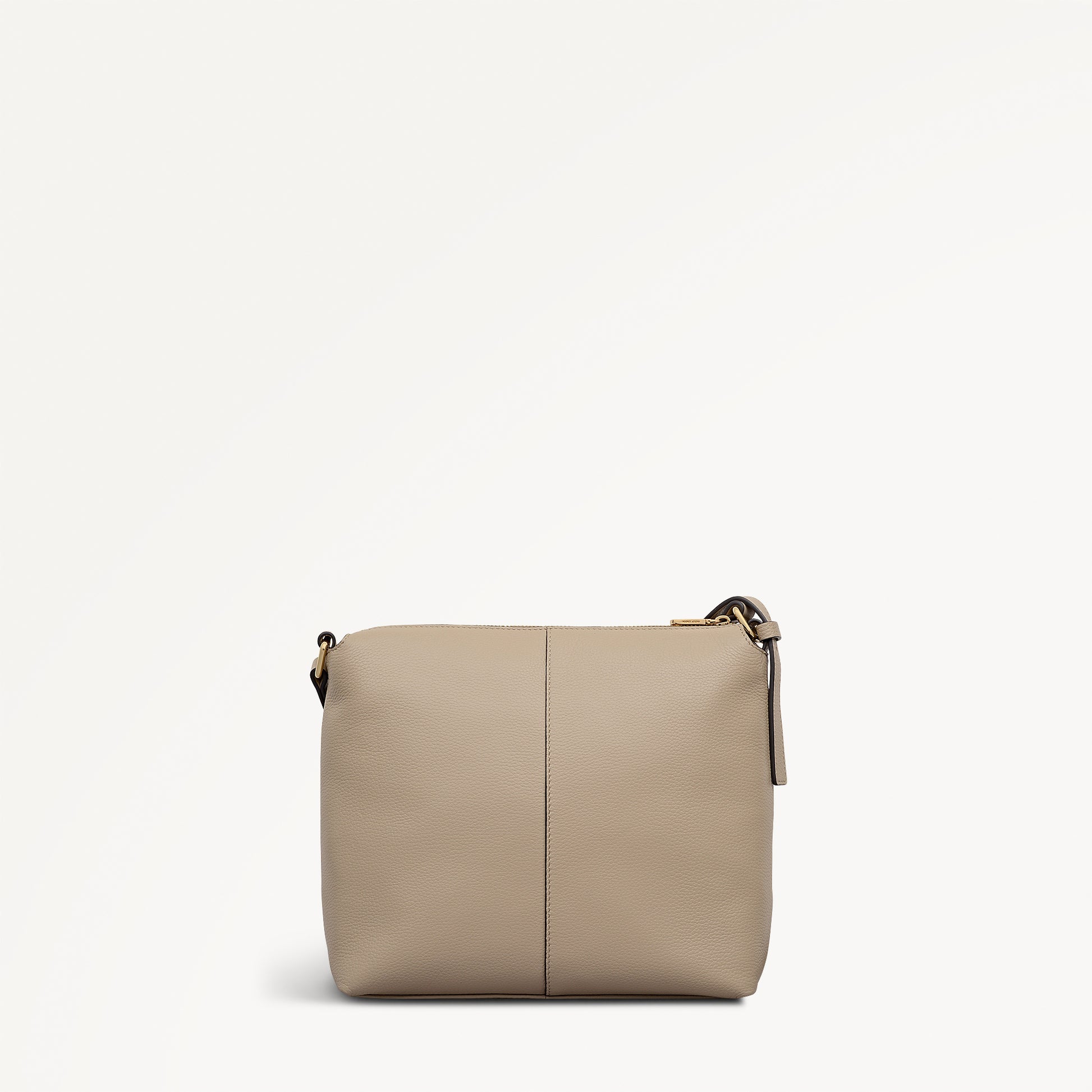 Fountain Mews Leather Small Ziptop Cross Body Bag in Porcini - 112616