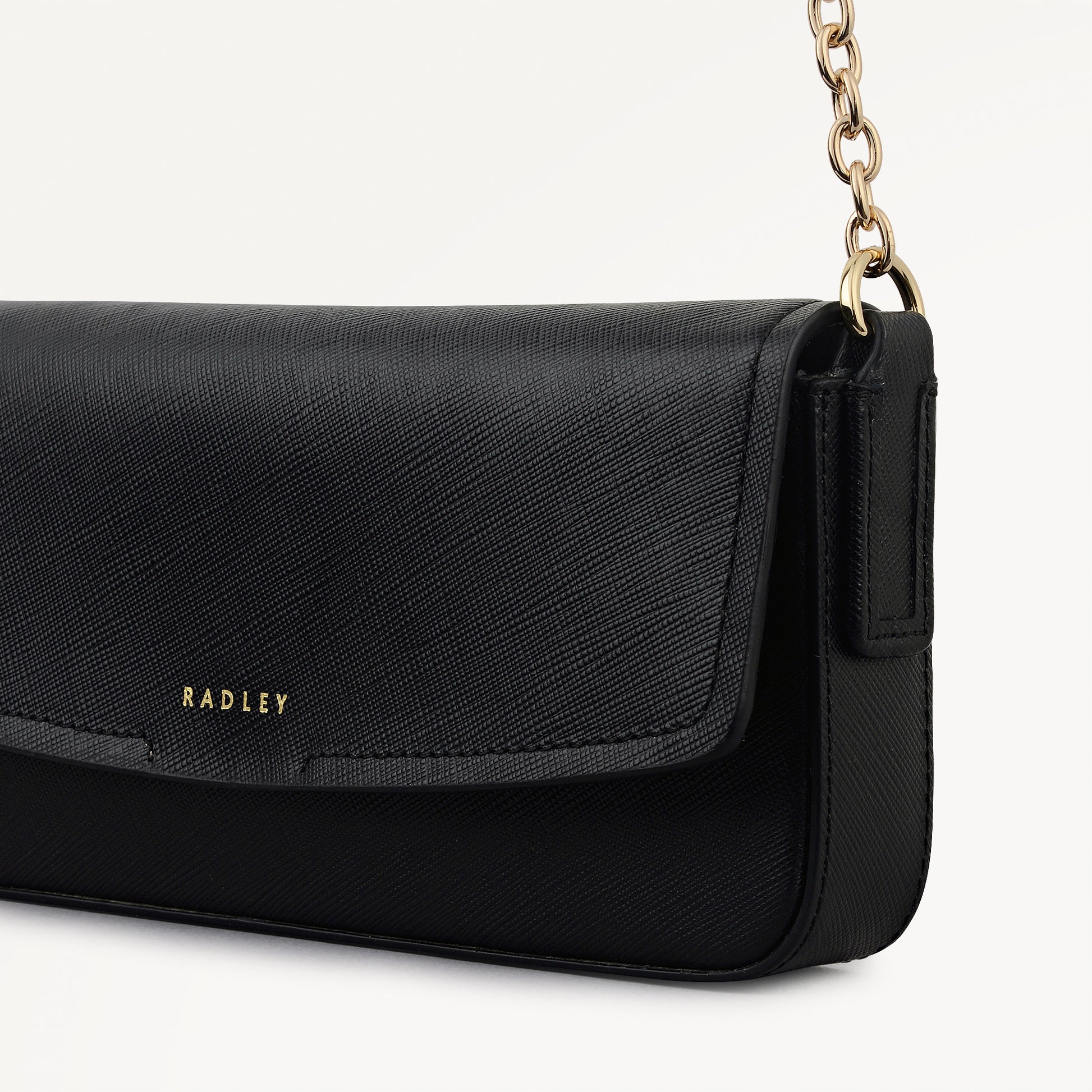 Crosby Alley Leather Large Phone Cross Body Bag in Black - 112642