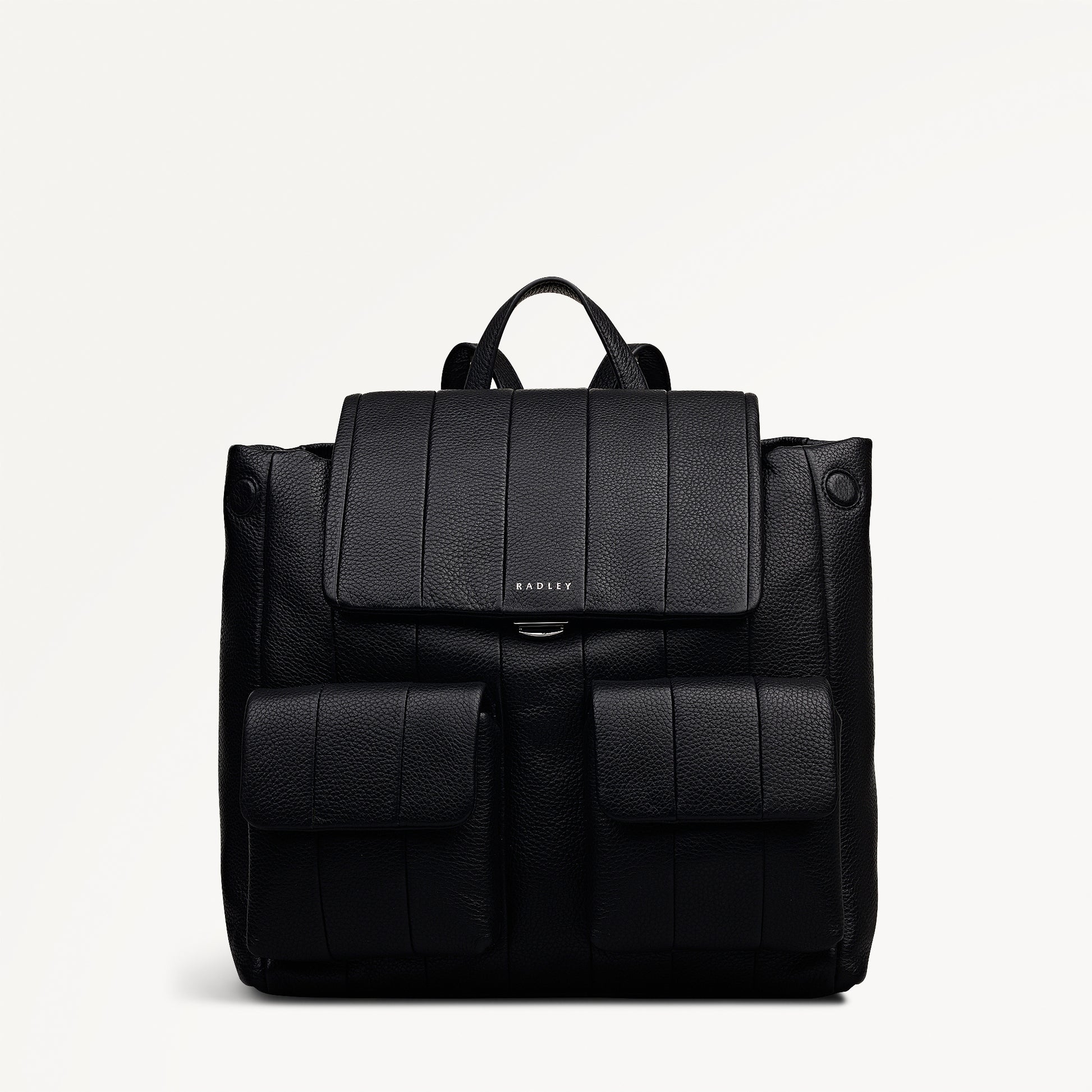 Burton Way Leather Medium Flapover Backpack in Black - 112650