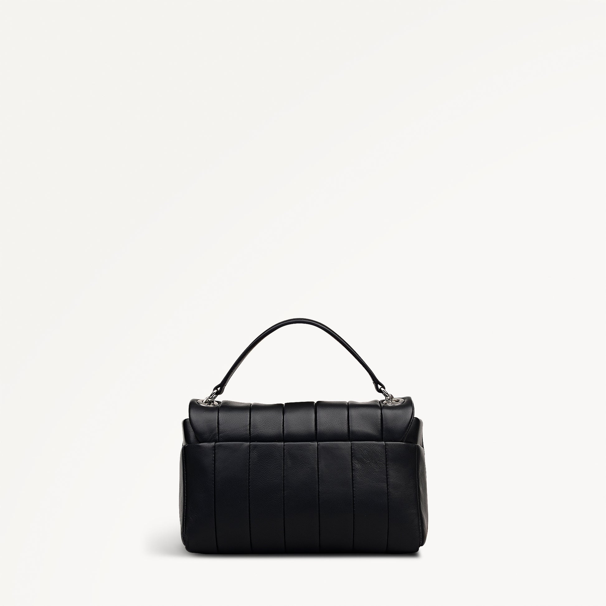 Burton Way Leather Mini Flapover Cross Body Bag in Black - 112655