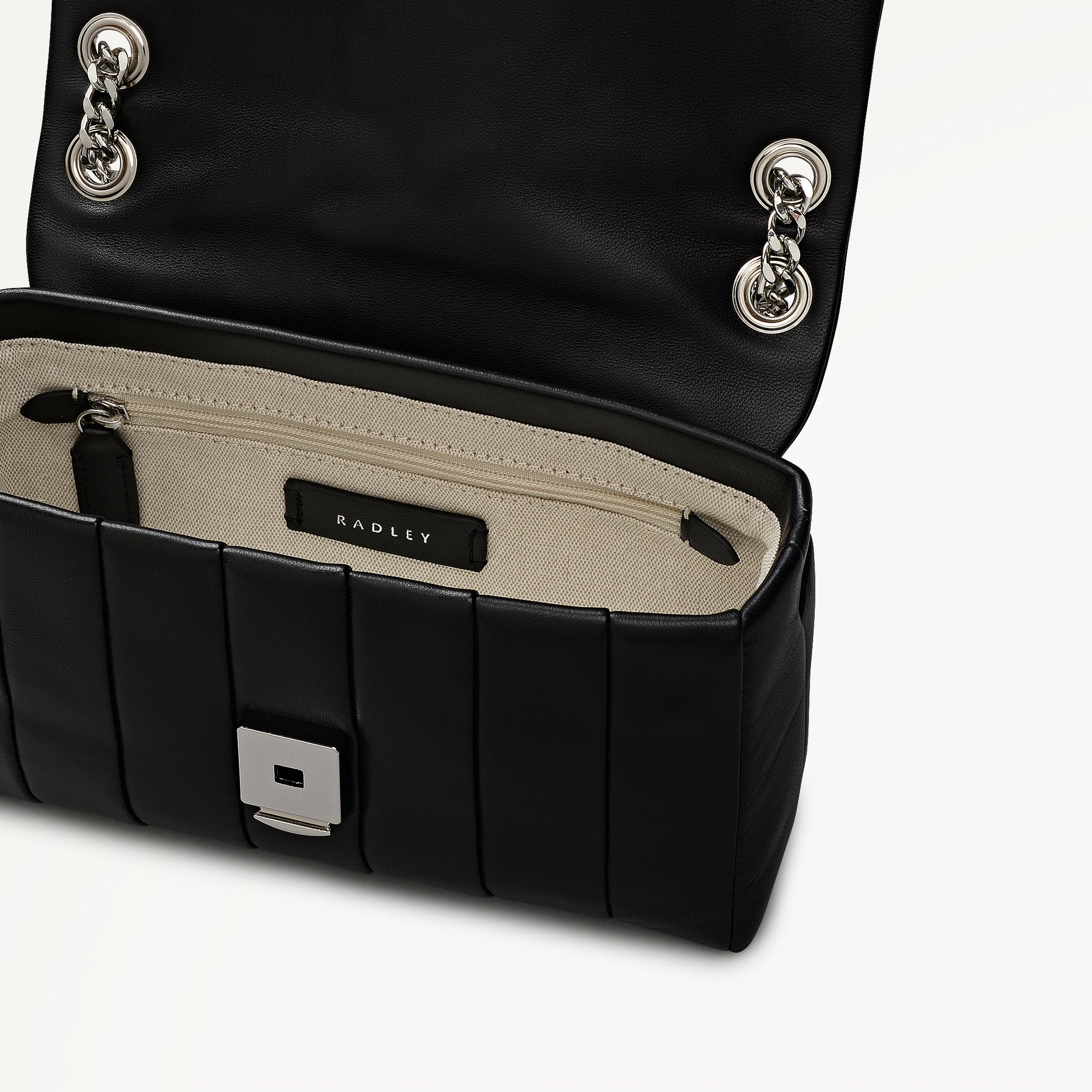 Burton Way Leather Mini Flapover Cross Body Bag in Black - 112655