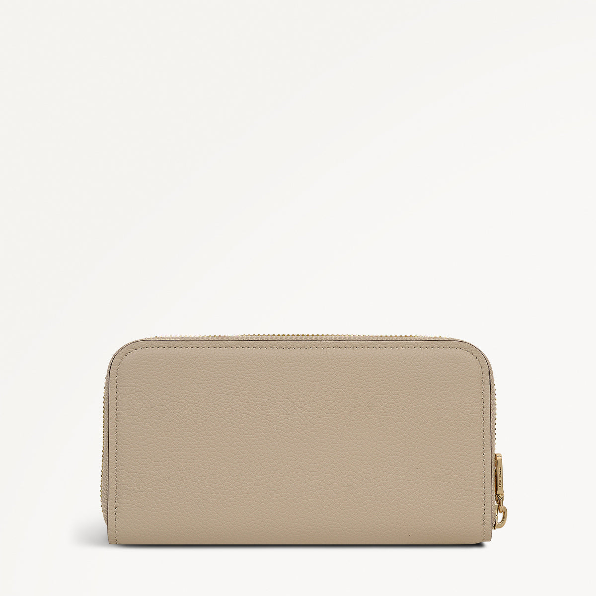 Heath Crescent Leather Large Zip Around Wallet in Porcini - 112672