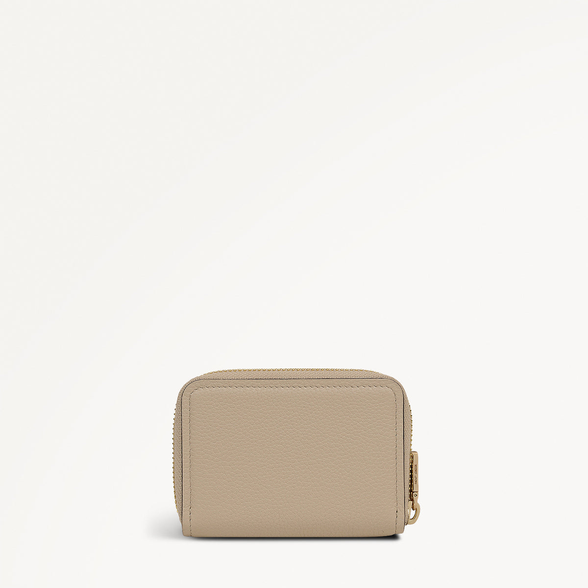 Heath Crescent Leather Small Zip Around Wallet in Porcini - 112674