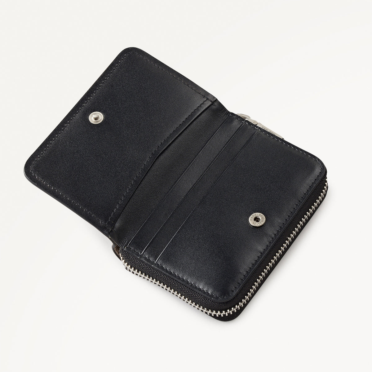 Heath Crescent Leather Small Zip Around Wallet in Pyrite - 112678