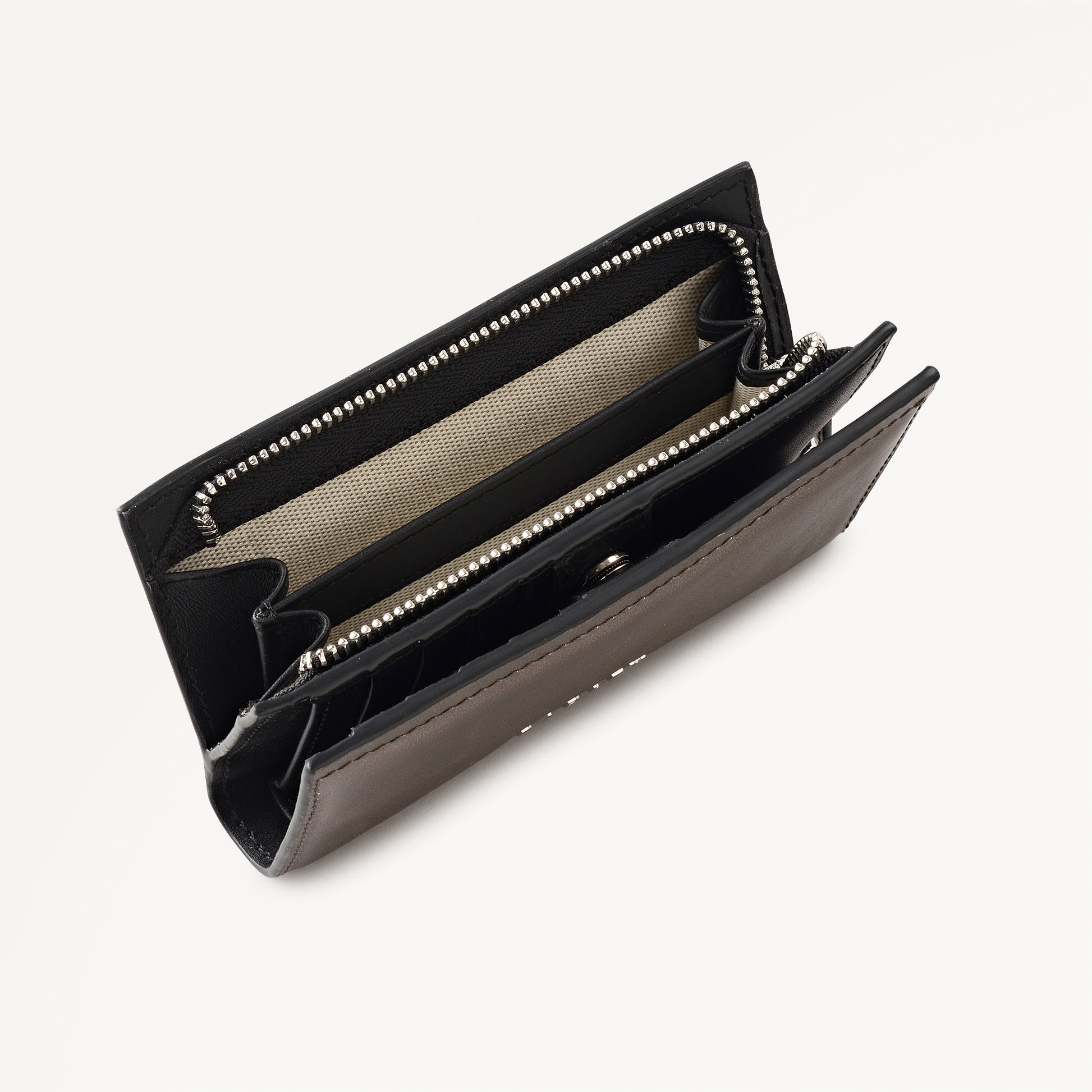 Crosby Alley Leather Medium Bifold Wallet in Gun Metal - 112703