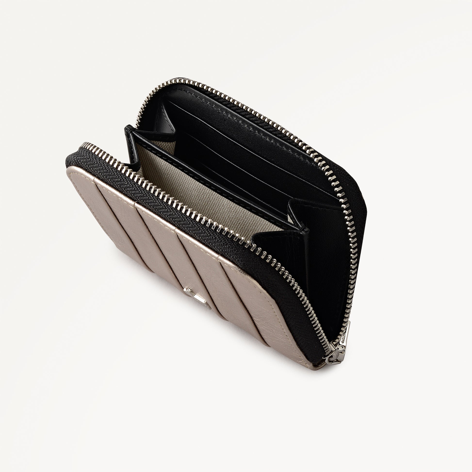 Burton Way Leather Small Zip Around Wallet in Pyrite - 112706