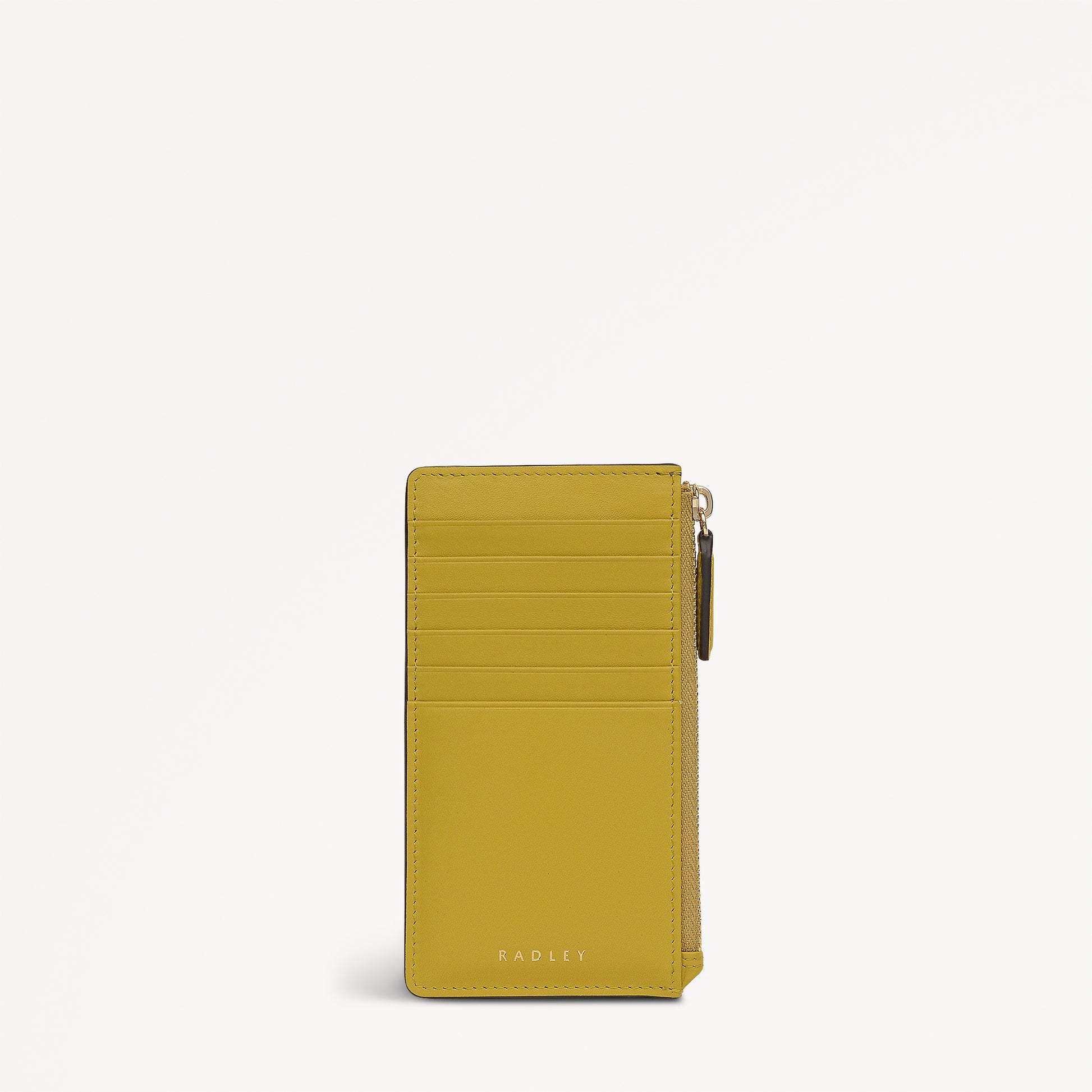 Elm Avenue Leather Medium Ziptop Coin Purse in Ochre - 112713