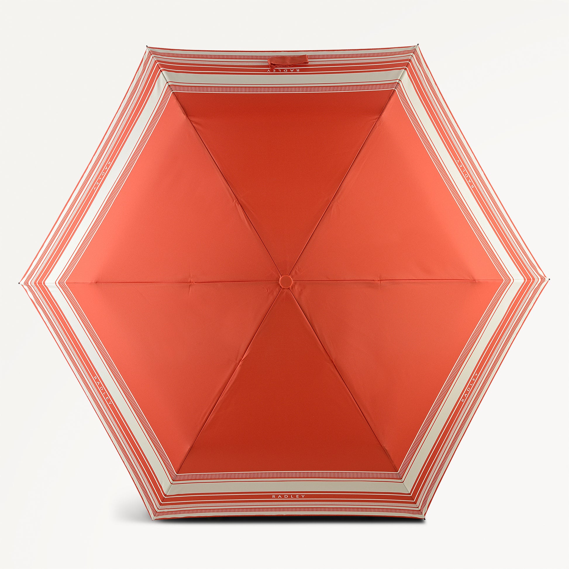 Radley Stripe Fabric Responsible Handbag Umbrella in Flame - 112727