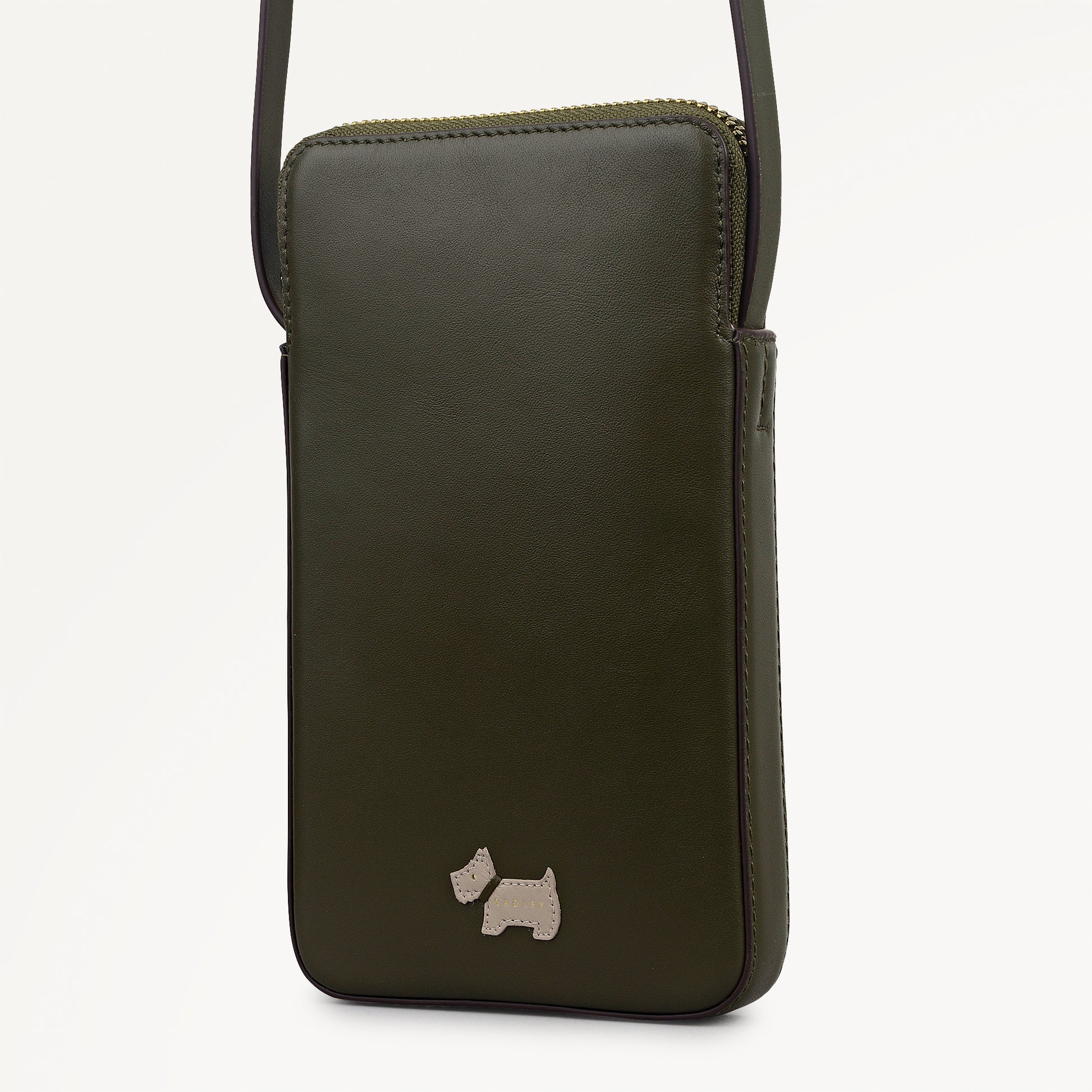 Heritage Radley - Protect Leather Medium Phone Cross Body Bag in Pine Needle - 112729